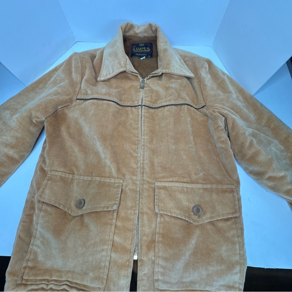 Campus outerwear Tan Lightweight Corduroy Jacket